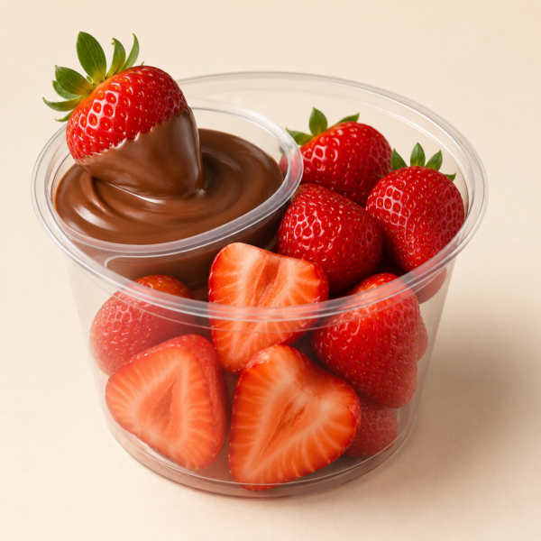 Strawberries And Nutella Dip Cup