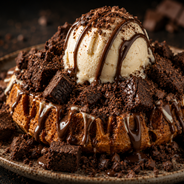 Brownie Explosion Waffel